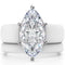 Marquise Cut Silicone Ring Set for Women, Stackable 2-Ring Set, 14×7 mm Marquise Cut CZ | Patent-Pending Design - GlowStone Collection