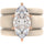 Marquise Cut CZ Silicone Ring Set for Women, 2 Thin Stackable Rings - 14×7 mm Marquise Cut CZ | Patent-Pending Design - GlowStone Collection