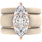 Marquise Cut CZ Silicone Ring Set for Women, 2 Thin Stackable Rings - 14×7 mm Marquise Cut CZ | Patent-Pending Design - GlowStone Collection
