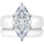 Marquise Cut Silicone Ring Set for Women, Stackable 2-Ring Set, 14×7 mm Marquise Cut CZ | Patent-Pending Design - GlowStone Collection