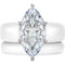 Marquise Cut Silicone Ring Set for Women, Stackable 2-Ring Set, 14×7 mm Marquise Cut CZ | Patent-Pending Design - GlowStone Collection