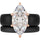Marquise Cut Silicone Ring Set for Women, Stackable 2-Ring Set, 14×7 mm Marquise Cut CZ | Patent-Pending Design - GlowStone Collection
