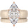Marquise Cut Silicone Ring Set for Women, Stackable 2-Ring Set, 14×7 mm Marquise Cut CZ | Patent-Pending Design - GlowStone Collection