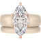 Marquise Cut Silicone Ring Set for Women, Stackable 2-Ring Set, 14×7 mm Marquise Cut CZ | Patent-Pending Design - GlowStone Collection