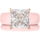 Princess Cut CZ Silicone Ring Set for Women, Stackable 2-Ring Set, 8×8 mm Princess Cut CZ | Patented Design - GlowStone Collection