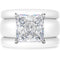Princess Cut CZ Silicone Ring Set for Women, 2 Thin Stackable Rings – 8 ×8 mm Princess Cut CZ | Patented Design - GlowStone Collection