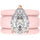 Pear Cut CZ Silicone Ring Set for Women, 2 Thin Stackable Rings, 8×12 mm Pear Cut CZ, Patent-Pending Design - GlowStone Collection