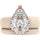 Pear Cut CZ Silicone Ring Set for Women, Stackable 2-Ring Set, 8×12 mm Pear Cut CZ, Patent-Pending Design - GlowStone Collection