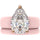 Pear Cut CZ Silicone Ring Set for Women, Stackable 2-Ring Set, 8×12 mm Pear Cut CZ, Patent-Pending Design - GlowStone Collection