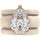 Pear Cut CZ Silicone Ring Set for Women, 2 Thin Stackable Rings, 8×12 mm Pear Cut CZ, Patent-Pending Design - GlowStone Collection