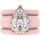 Pear Cut CZ Silicone Ring Set for Women, 2 Thin Stackable Rings, 8×12 mm Pear Cut CZ, Patent-Pending Design - GlowStone Collection