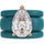 Pear Cut CZ Silicone Ring Set for Women, 2 Thin Stackable Rings, 8×12 mm Pear Cut CZ, Patent-Pending Design - GlowStone Collection