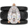 Pear Cut CZ Silicone Ring Set for Women, 2 Thin Stackable Rings, 8×12 mm Pear Cut CZ, Patent-Pending Design - GlowStone Collection