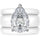 Pear Cut CZ Silicone Ring Set for Women, 2 Thin Stackable Rings, 8×12 mm Pear Cut CZ, Patent-Pending Design - GlowStone Collection