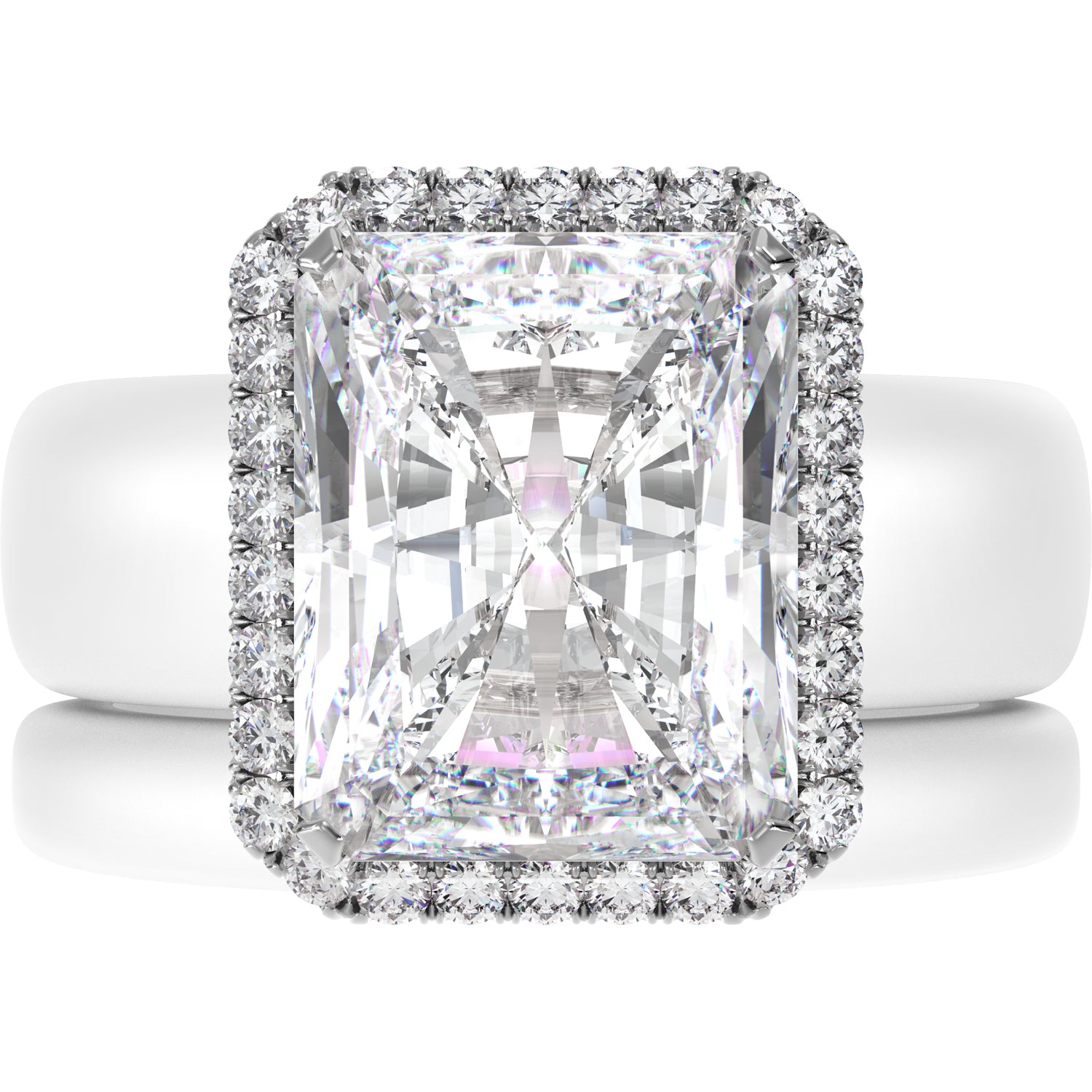 Rinfit Halo Silicone Ring Set for Women, Stackable 2-Ring Set, 10x8 mm CZ Stone + Thin Band - Patented Design