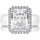 Rinfit Halo Silicone Ring Set for Women, Stackable 2-Ring Set, 10x8 mm CZ Stone + Thin Band - Patented Design