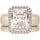Rinfit Halo Silicone Ring Set for Women, Stackable 2-Ring Set, 10x8 mm CZ Stone + Thin Band - Patented Design