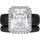 Rinfit Halo Silicone Ring Set for Women, Stackable 2-Ring Set, 10x8 mm CZ Stone + Thin Band - Patented Design