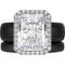 Rinfit Halo Silicone Ring Set for Women, Stackable 2-Ring Set, 10x8 mm CZ Stone + Thin Band - Patented Design