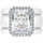 Rinfit Halo Silicone Ring Set for Women, Stackable 3 Ring Set, 10×8 mm CZ Stone + 2 Thin Rings | Patented Design