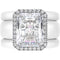 Rinfit Halo Silicone Ring Set for Women, Stackable 3 Ring Set, 10×8 mm CZ Stone + 2 Thin Rings | Patented Design