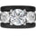 Rinfit Silicone Rings Set for Women, Stackable 3-Ring Set, Three Round CZ Stones + 2 Thin Bands - Patented Design