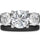 Rinfit Silicone Rings Set for Women, Stackable 2-Ring Set, Three Round CZ Stones + Thin Band - Patented Design