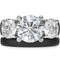 Rinfit Silicone Rings Set for Women, Stackable 2-Ring Set, Three Round CZ Stones + Thin Band - Patented Design