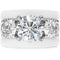 Rinfit Silicone Rings Set for Women, Stackable 3-Ring Set, Three Round CZ Stones + 2 Thin Bands - Patented Design