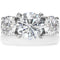 Rinfit Silicone Rings Set for Women, Stackable 2-Ring Set, Three Round CZ Stones + Thin Band - Patented Design