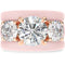 Rinfit Silicone Rings Set for Women, Stackable 3-Ring Set, Three Round CZ Stones + 2 Thin Bands - Patented Design