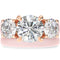 Rinfit Silicone Rings Set for Women, Stackable 2-Ring Set, Three Round CZ Stones + Thin Band - Patented Design