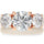 Rinfit Silicone Rings Set for Women, Stackable 2-Ring Set, Three Round CZ Stones + Thin Band - Patented Design