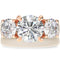 Rinfit Silicone Rings Set for Women, Stackable 2-Ring Set, Three Round CZ Stones + Thin Band - Patented Design