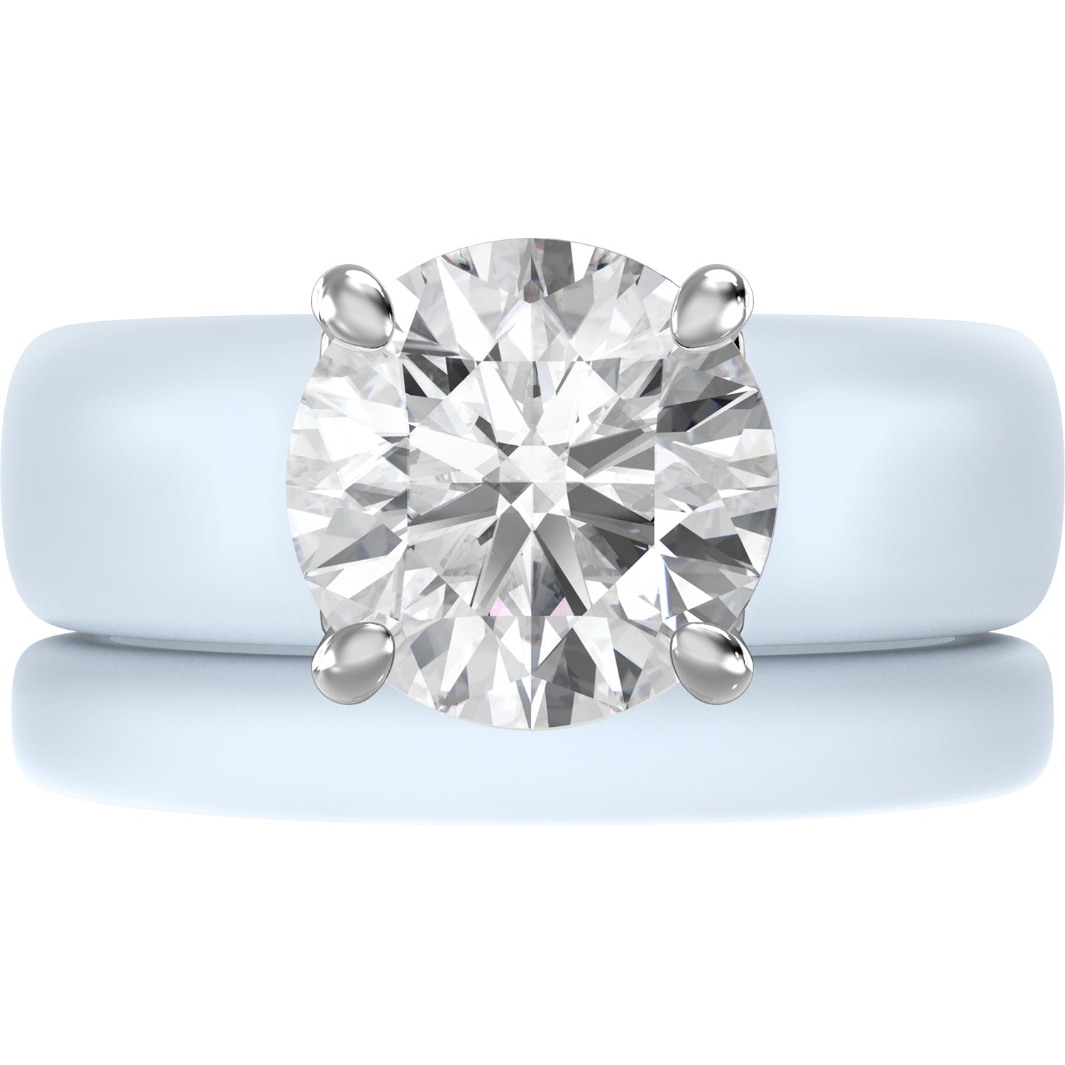 Round Cut CZ Silicone Ring Set for Women, Stackable 2-Ring Set, 7 mm Round Cut CZ | Patented Design - GlowStone Collection