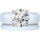 Round Cut CZ Silicone Ring Set for Women, Stackable 2-Ring Set, 7 mm Round Cut CZ | Patented Design - GlowStone Collection