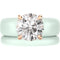 Round Cut CZ Silicone Ring Set for Women, Stackable 2-Ring Set, 7 mm Round Cut CZ | Patented Design - GlowStone Collection