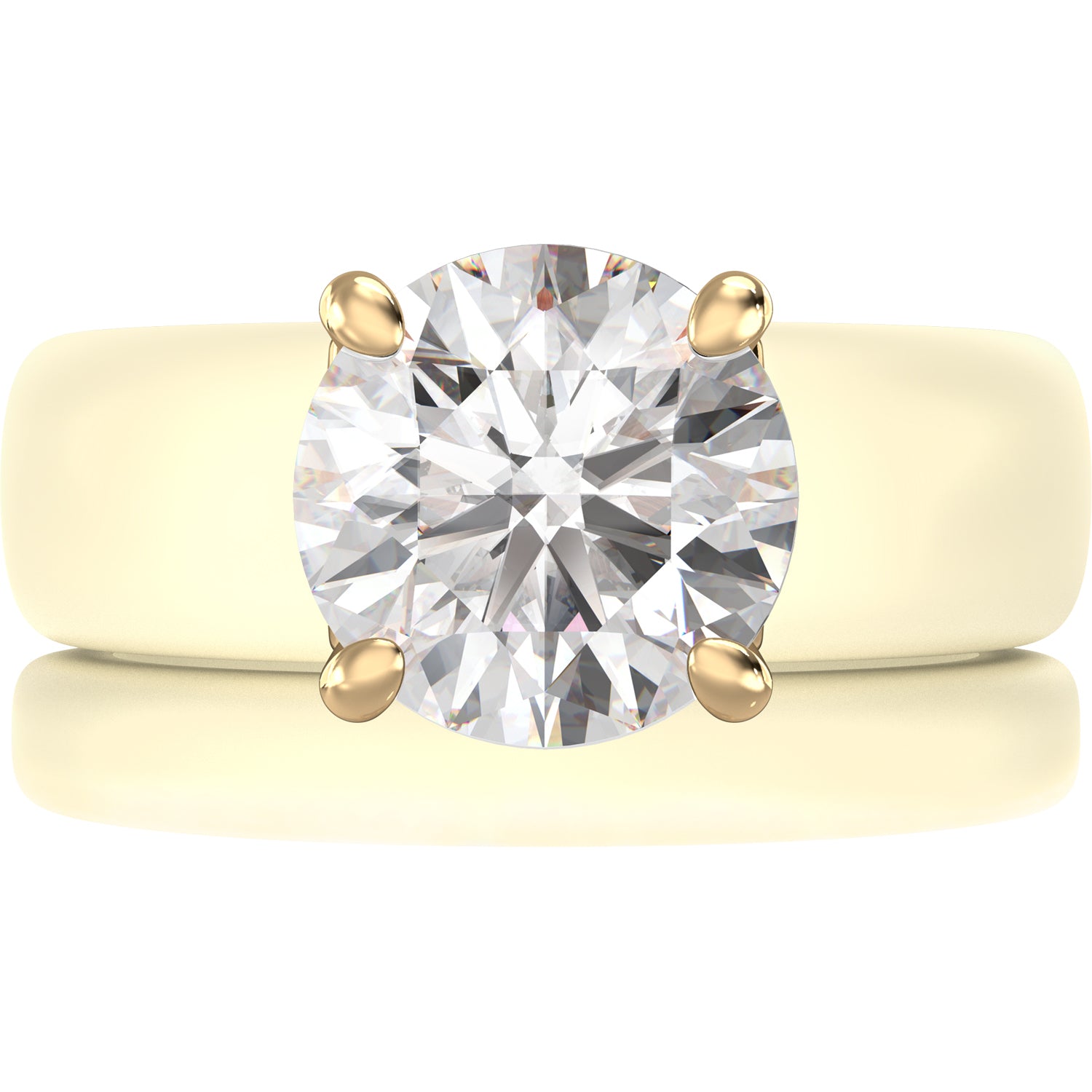 Round Cut CZ Silicone Ring Set for Women, Stackable 2-Ring Set, 7 mm Round Cut CZ | Patented Design - GlowStone Collection