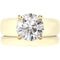 Round Cut CZ Silicone Ring Set for Women, Stackable 2-Ring Set, 7 mm Round Cut CZ | Patented Design - GlowStone Collection
