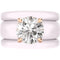 Round Cut Silicone Ring Set for Women, 2 Thin Stackable Rings - 7 mm Round Cut CZ | Patented Design - GlowStone Collection