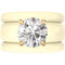 Round Cut Silicone Ring Set for Women, 2 Thin Stackable Rings - 7 mm Round Cut CZ | Patented Design - GlowStone Collection