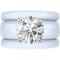 Round Cut Silicone Ring Set for Women, 2 Thin Stackable Rings - 7 mm Round Cut CZ | Patented Design - GlowStone Collection
