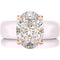 Oval Cut CZ Silicone Ring Set for Women, Stackable 2-Ring Set, 11×8 mm Oval Cut CZ | Patented Design - GlowStone Collection