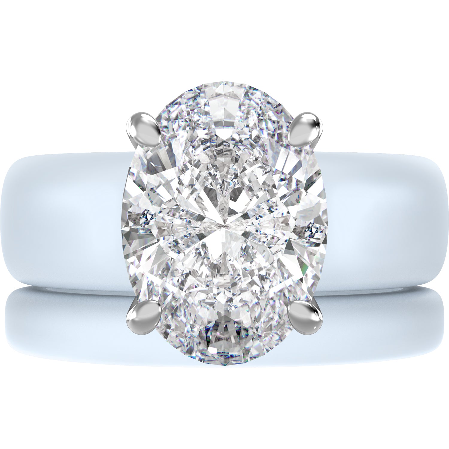 Oval Cut CZ Silicone Ring Set for Women, Stackable 2-Ring Set, 11×8 mm Oval Cut CZ | Patented Design - GlowStone Collection