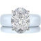 Oval Cut CZ Silicone Ring Set for Women, Stackable 2-Ring Set, 11×8 mm Oval Cut CZ | Patented Design - GlowStone Collection