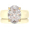 Oval Cut CZ Silicone Ring Set for Women, Stackable 2-Ring Set, 11×8 mm Oval Cut CZ | Patented Design - GlowStone Collection