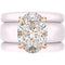 Oval Cut CZ Silicone Ring Set for Women, 2 Thin Stackable Rings – 11×8 mm Oval Cut CZ | Patented Design - GlowStone Collection