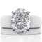 Oval Cut CZ Silicone Ring Set for Women, Stackable 2-Ring Set, 11×8 mm Oval Cut CZ | Patented Design - GlowStone Collection