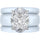 Oval Cut CZ Silicone Ring Set for Women, 2 Thin Stackable Rings – 11×8 mm Oval Cut CZ | Patented Design - GlowStone Collection