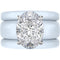 Oval Cut CZ Silicone Ring Set for Women, 2 Thin Stackable Rings – 11×8 mm Oval Cut CZ | Patented Design - GlowStone Collection